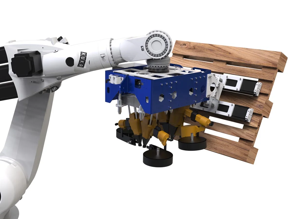 Clavador de palets de Atlas Robots